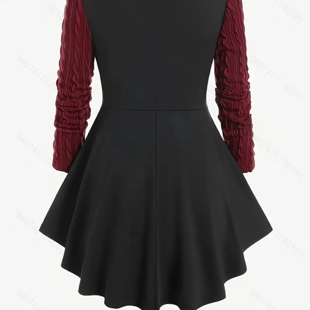 Color Block Drawstring Dress - Picture 9 of 10